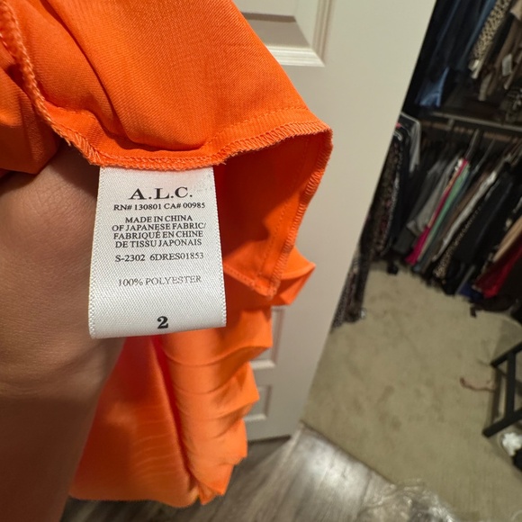 ALC Pleated Orange Dress - Picture 2 of 6